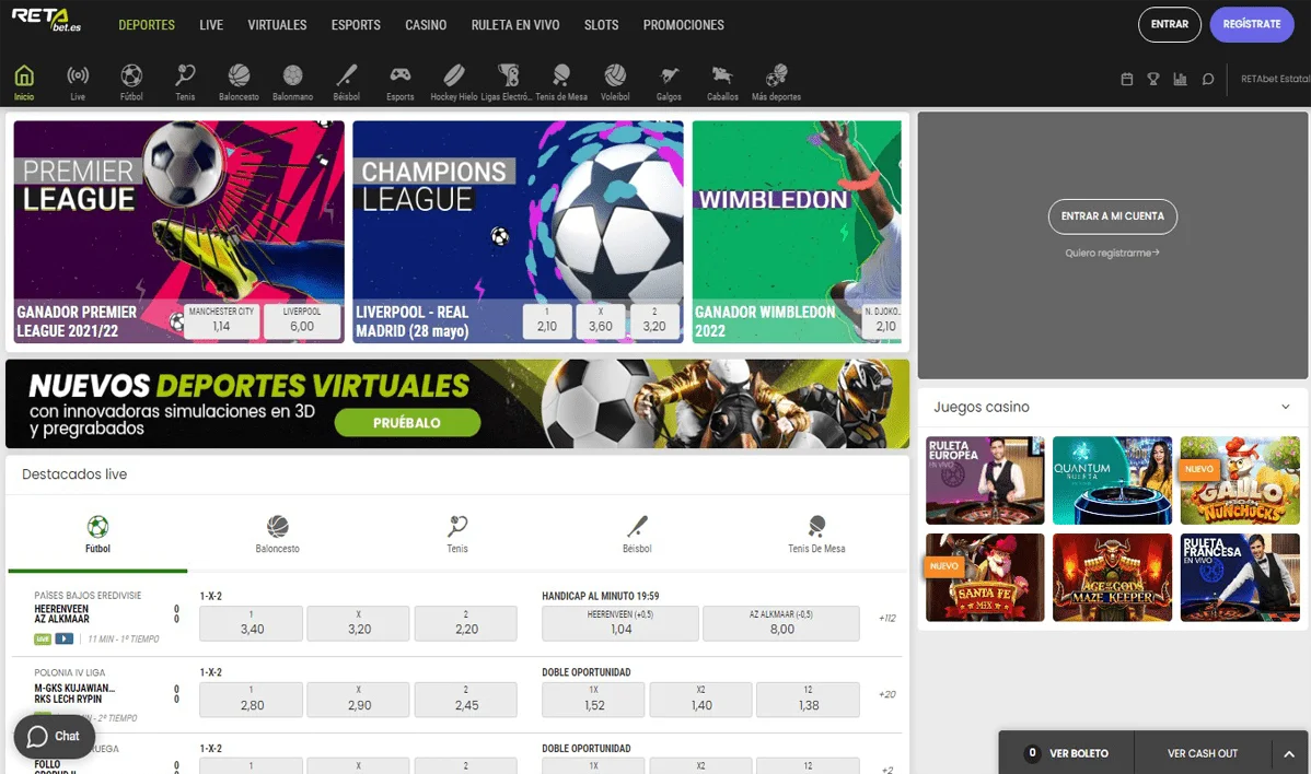 Retabet apuestas deportivas y casino